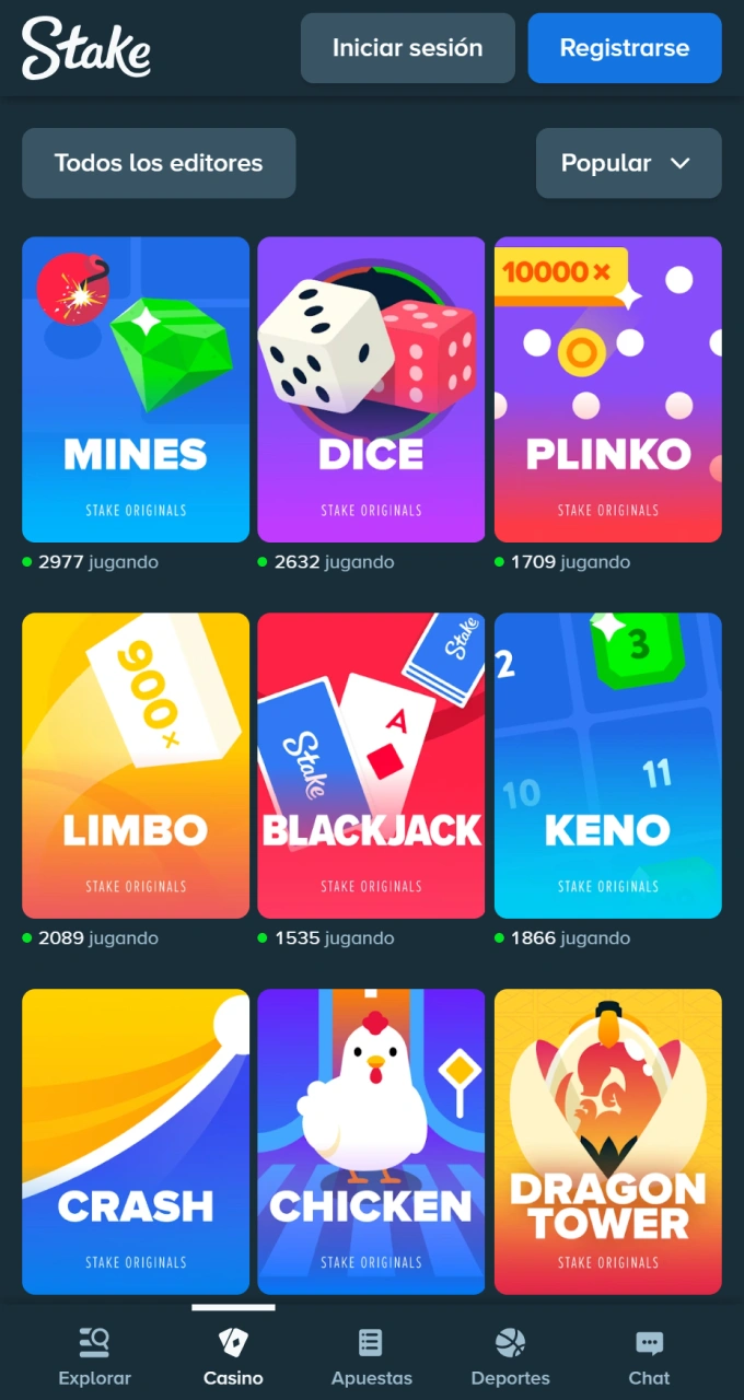 Empieza a jugar a tus juegos favoritos para activar los bonos de сasino Stake.