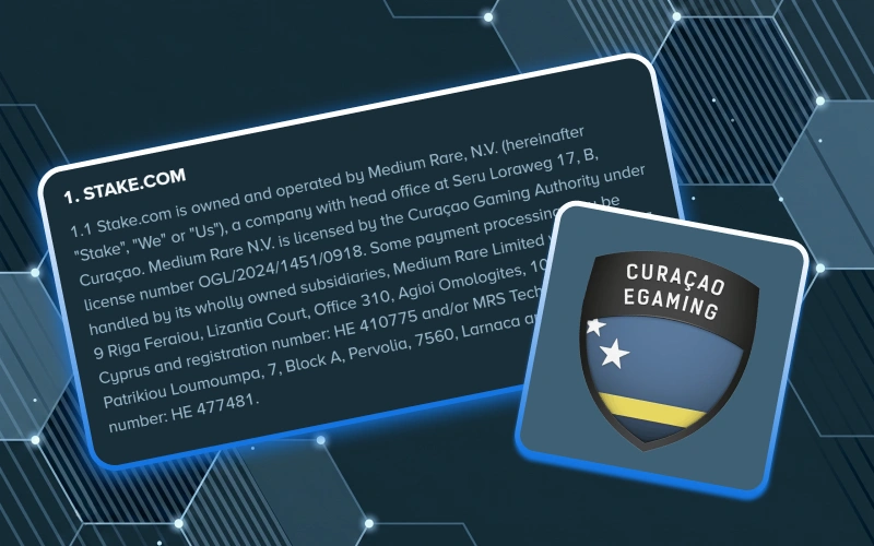 Realiza tus apuestas con total tranquilidad gracias a la licencia oficial de Stake.