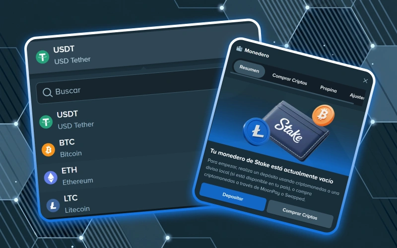 Gestiona tus fondos rápidamente utilizando criptomonedas seguras en Stake casino.