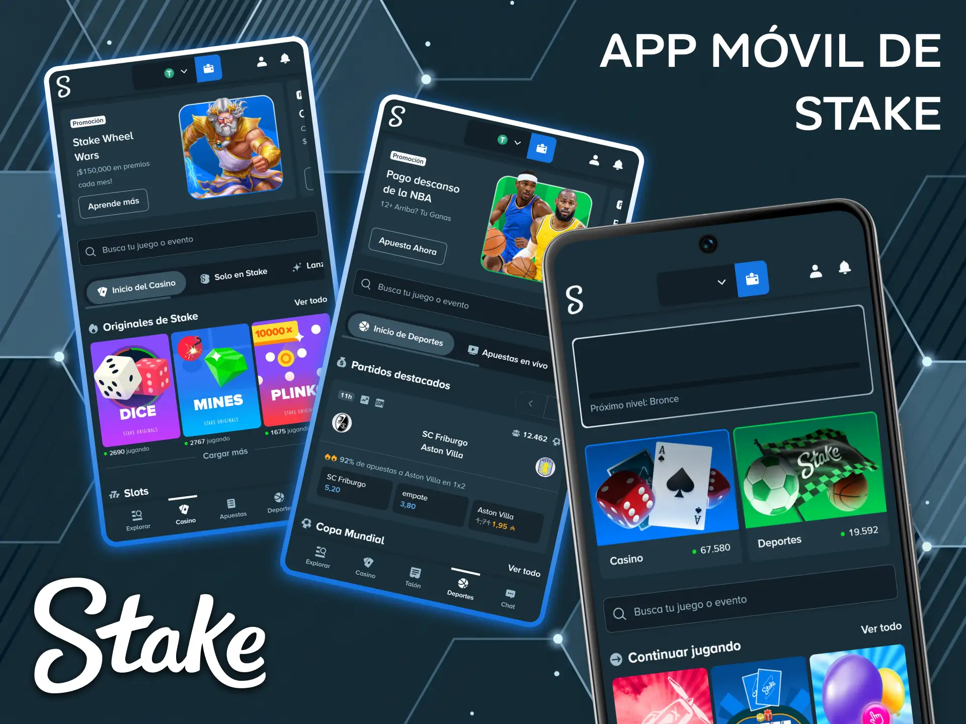 Realiza apuestas rápidas en tus deportes favoritos utilizando la práctica aplicación móvil de Stake.
